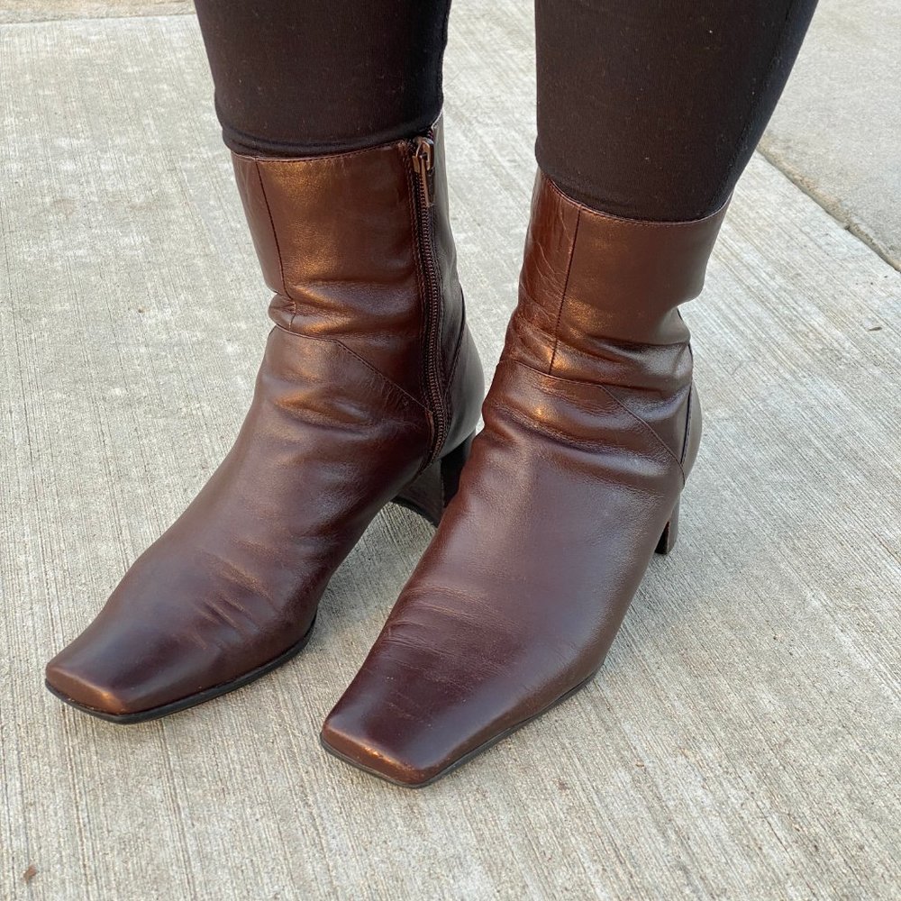 Nine West Brown Ankle Boot
